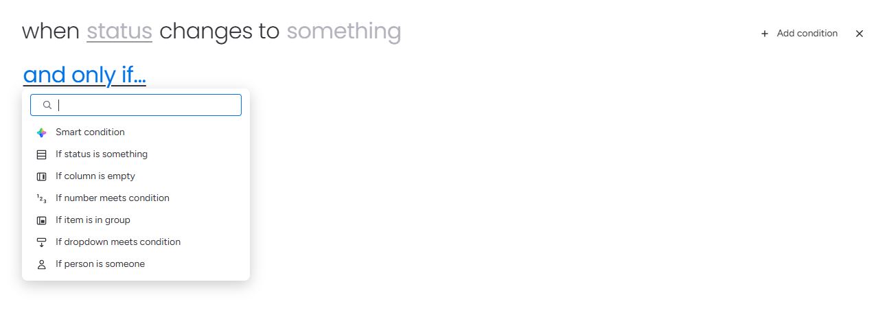 Adding a condition to a Mandatory Fields automation in monday's Automations section